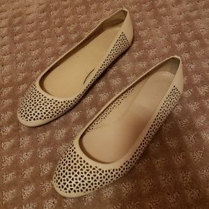 J. Crew Nude Leather Flats
